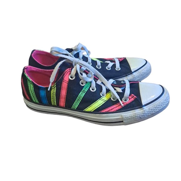 Converse Shoes - Converse Black Neon Low Top Sneakers 10